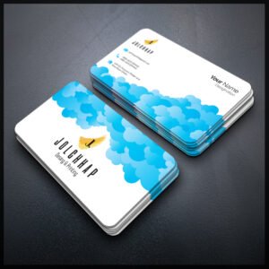 Back To Back Round Cutting Business Card