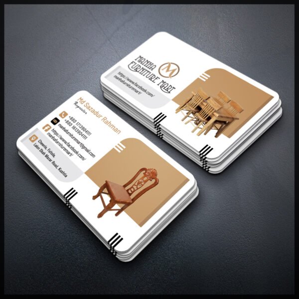 Back To Back Round Cutting Business Card