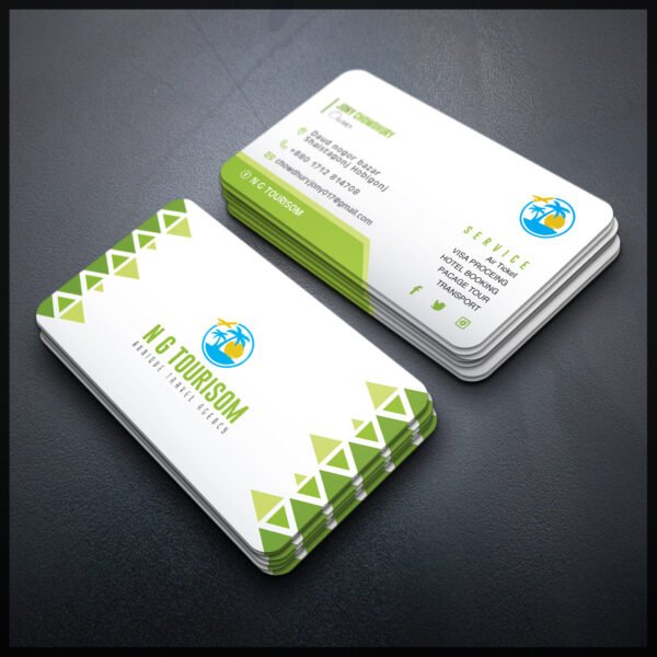 Back To Back Round Cutting Business Card