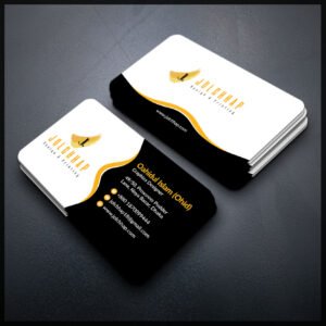 Back To Back Round Cutting Business Card