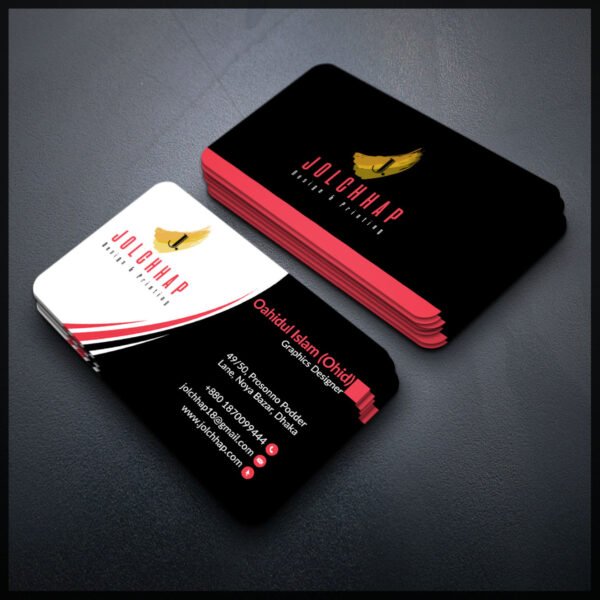 Back To Back Round Cutting Business Card