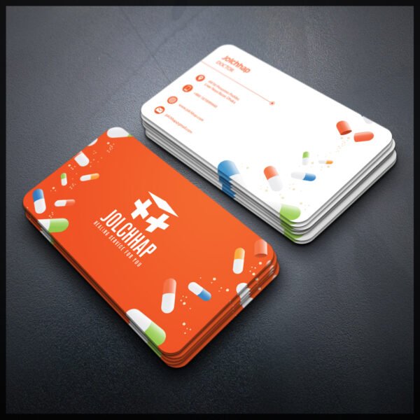 Back To Back Round Cutting Business Card