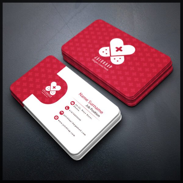 Back To Back Round Cutting Business Card