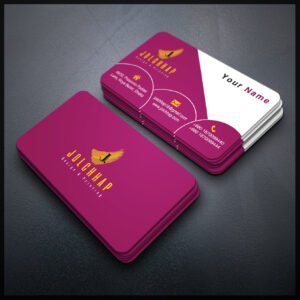 Back To Back Round Cutting Business Card