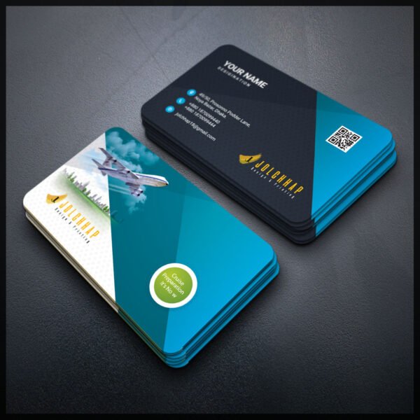 Back To Back Round Cutting Business Card
