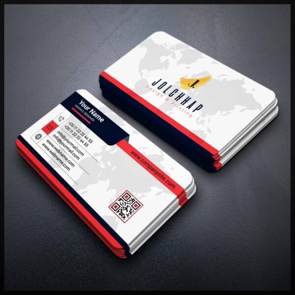 Back To Back Round Cutting Business Card