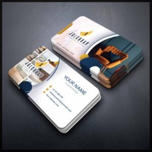 Back To Back Round Cutting Business Card