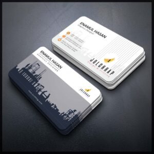 Back To Back Round Cutting Business Card